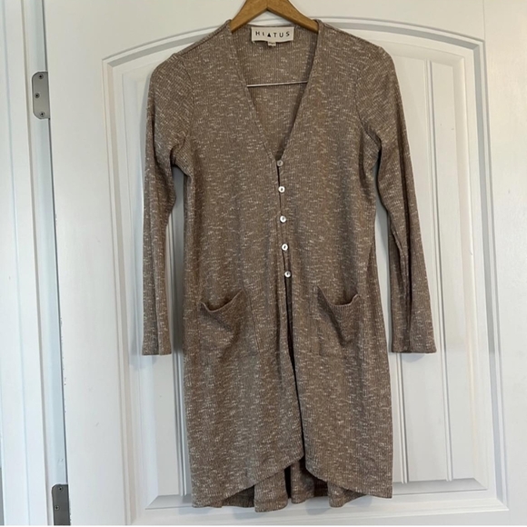 Hiatu Sweaters - Hiatus Ribbed Long midi Cardigan Medium